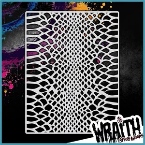 Reptile Skin #1 - Modello di stencil aerografo riutilizzabile - Foto 1 di 4