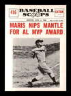 1961 NuCard Scoops #416 Roger Maris   NM X2710539