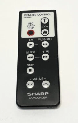 Sharp Camcorder Remote Control Model G0054TA - Replacement Remote - Image 1 of 3