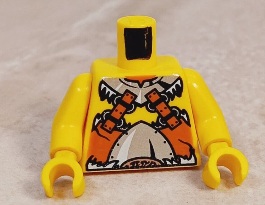 Lego Viking Body Torso BÁRBARO Pele Metal Armadura Alças Arnês Suspenso - Imagem 1 de 1