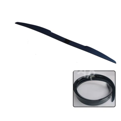 PU Glossy Black Car Rear Roof Lip Spoiler Tail Trunk Bonnet Wing Trim Flexible - Image 1 of 4