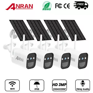 ANRAN Solar Security Camera 3MP Wireless Battery Powered CCTV WIFI Audio - Picture 1 of 24