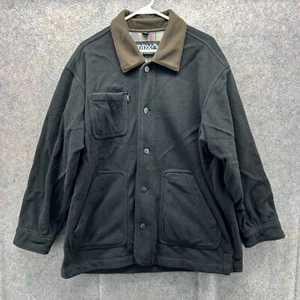 Dri Duck Jacket Mens Large Black Barn Coat Hunting Blanket Lined Chore DDX - Picture 1 of 13