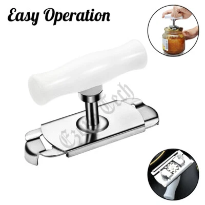 Can Opener Jar Lid Bottle Adjustable Remover Stainless Steel Twist Off Grip - Image 1 of 4