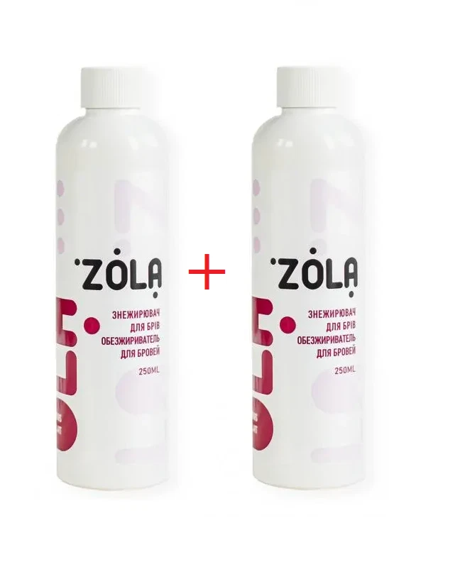 Degreaser Eyebrow 2*250ml with effect of healing and moisturizing the skin ZOLA - Image 1 of 3