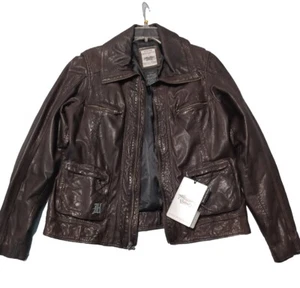 Harley Davidson Dawson Brown Leather Jacket Women's Size 2XL - Picture 1 of 24