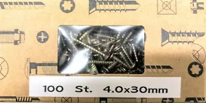 100 St. Spanplattenschrauben 4x30 mm - Bild 1 von 1