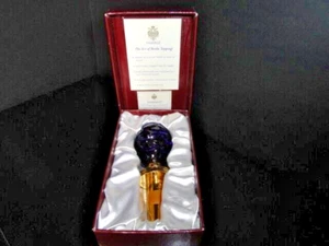 Tapón de botella de cristal azul Fabergé - Imagen 1 de 13