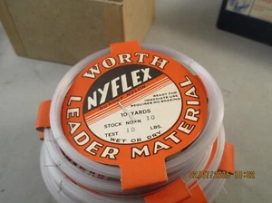 Vintage Nyflex Leader Materiale 12 Bobine 10 Yds 10Lb Test Continuo NOS - Foto 1 di 7