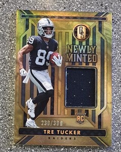 2023 GOLD STANDARD NEWLY MINTED ROOKIE Jersey TRE TUCKER RC 230/399 LV Raiders