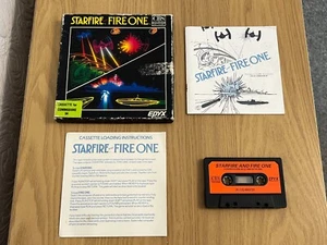 Epyx Starfire Fire One Commodore 64 Cassette - Working -👽👾Retro Gift Idea👾👽 - Afbeelding 1 van 24