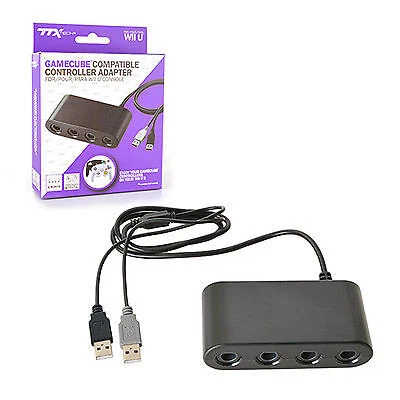 TTX Tech 4 Port GC GameCube Controller Adapter for Nintendo Switch/Wii/Wii U - Image 1 of 1