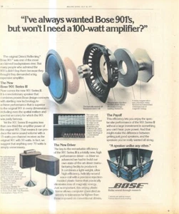 RST12 WERBUNG 13X11 THE BOSE 901 SERIE 3 LAUTSPRECHER - Bild 1 von 1
