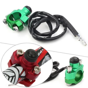 Universal Rotatingbar Clamp Start Stop Kill Switch Button for 22 Handlebar Green - Picture 1 of 9