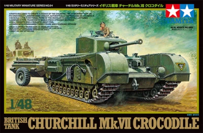 Tamiya 32594 1/48 Scale Model Kit WWII British Churchill Mk.VII Crocodile Tank - Image 1 of 4