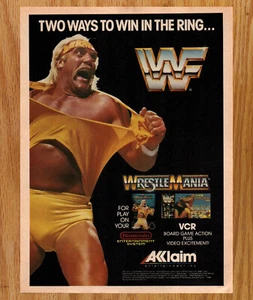 Acclaim Wrestlemania Nintendo VCR - Video Game Print Ads Poster Promo Art 1989 - Picture 1 of 3