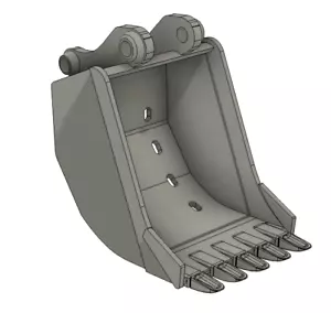 Tieflöffel Baggerschaufel DDR Nobas Bagger 1:87 Modell Bausatz 3D Druck Baukema - Bild 1 von 2