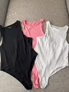 3 x Jeff & Co All in One Body in Pink, Black and White in Size 12-14 M-L - New - Picture 1 of 14