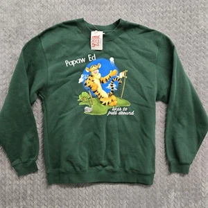Vintage Disney Tigger Papaw Ed Likes To Putt Around Golf Sweatshirt Large grün - Bild 1 von 7