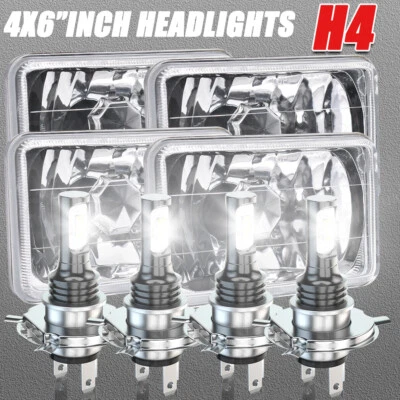 4PCS For Isuzu NQR NPR NPR-HD 4x6'' LED Headlights Hi/Lo Beam Headlamp Bulbs - Image 1 of 4