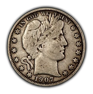 1907-O 50c Barber Silver Half Dollar - VF - SKU-H3017 - Picture 1 of 7