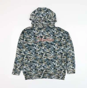 Skechers Girls Green Camouflage Cotton Blend Hoodie Size 12-13 Years - Picture 1 of 12