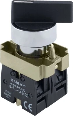 E.NEXT Wahlschalter Drehschalter Knopfschalter Maschinenschalter Metall FI22 0-1 1-0-2