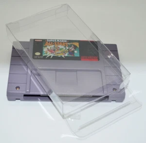 25 Plastic Protective Protectors Cases Display For Super Nintendo SNES Cartridge - Picture 1 of 7