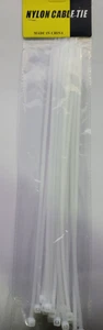 2 Zip Ties Heavy Duty 1 foot, 120 LBS tensile strength large durable Nylon Cable - Picture 1 of 8