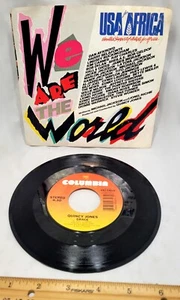 We are the World USA for Africa 7" 45 RPM 1985 Single Quincy Jones Grace Record - Picture 1 of 4