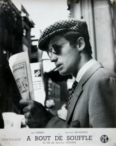 Jean-Paul Belmondo A BOUT DE SOUFFLE Jean-Luc Godard 1960 PHOTO ORIGINALE 24x30 - Picture 1 of 1