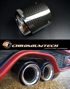 MK2 MINI R55 R56 R57 R58 R59 R60 R61 JCW Punta di scarico in fibra di carbonio stile - Foto 1 di 6