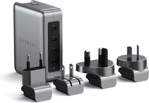 Cargador de viaje USB Satechi GaN 145W cargador GaN C con 4 puertos 2X C PD 31 - Imagen 1 de 7