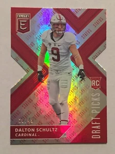 2018 Panini Elite Draft Dalton Schultz Rookie ASPIRATIONS RED /49 Stanford! - Picture 1 of 3