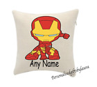 Iron Man Ironman Cushion Cover Personalise Any Name (cover Only) 20cmx20cm