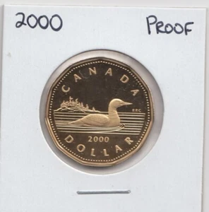 2000 Canada $1 Proof Loon Dollar Coin - Nice Cameo Loonie - Picture 1 of 2