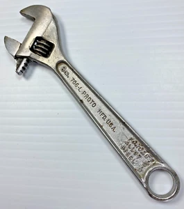 Vintage PROTO Tools No. 706-L - 6" Adjustable Crescent Wrench CLIK-STOP USA Tool - Picture 1 of 12