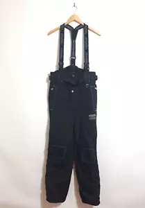 Trespass Board Wear Pants Sz M Black Suspenders Snow Skiing Snowboarding Ski - Picture 1 of 9