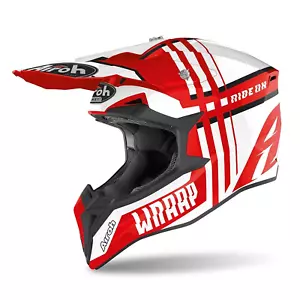 Casco de motocross Airoh Wraap rojo roto brillante - Imagen 1 de 7
