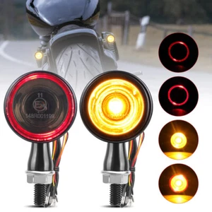 2X Motorcycle Bullet LED Turn Signal Indicator lights Tail Brake Running Lamp AU - Picture 1 of 11