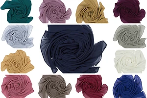 Ladies Chic Breezy Flowing Georgette Scarf Stole Wedding Party Occasion Prom - Picture 1 of 20