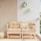 Corner Sofas With Cushions 2 Pcs Solid Wood Pine