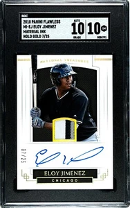 National Treasures 2018 tinta de material holo oro automático/Eloy Jiménez SGC 10 GEM - Imagen 1 de 2