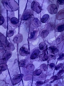 Northcott Fabric Modern Love Edwards Samra Purple Leaves Batik BTY W2 - Picture 1 of 5
