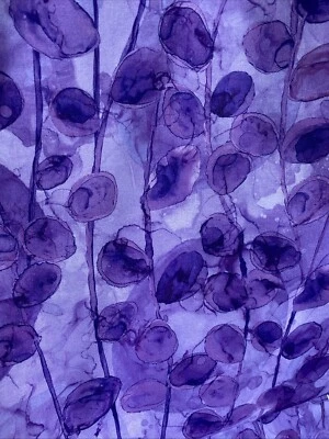 Tela Northcott Modern Love Edwards Samra Hojas Púrpura Batik por POR EJEMPLO W2 Foto 1 de 4