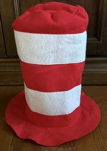 Dr Seuss Cat In The Hat Top Hat Kids Size Red & White Stripe Costume - Picture 1 of 2