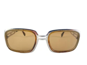 VINTAGE METZLER SILVER & TORTOISE INSERTS FRAME SUNGLASSES MADE IN GERMANY 1970 - Picture 1 of 5