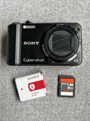 Sony Cybershot DSC-H70 Digital Camera 16.1MP 10x Optical Zoom 8gb Mem Card Works - Image 1 of 4