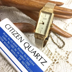 Reloj Pulsera Citizen CQ Damas Años 80 Vintage Pulsera Oro 6+" Cuarzo Sin Probar - Imagen 1 de 19