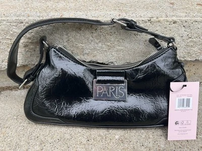 Cartera Paris Hilton negra con interior rosa nueva con etiquetas Foto 1 de 4